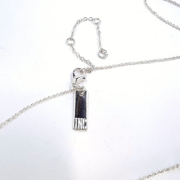 NWOT INC International Concepts Faux Pearl Pull through Silver Tone 16” Necklace - Picture 6 of 7